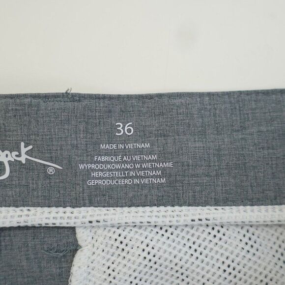 Panama Jack Gray Bathing Suit Material Chino Shorts High Rise 36 / 9 Mesh Pocket - Picture 5 of 7